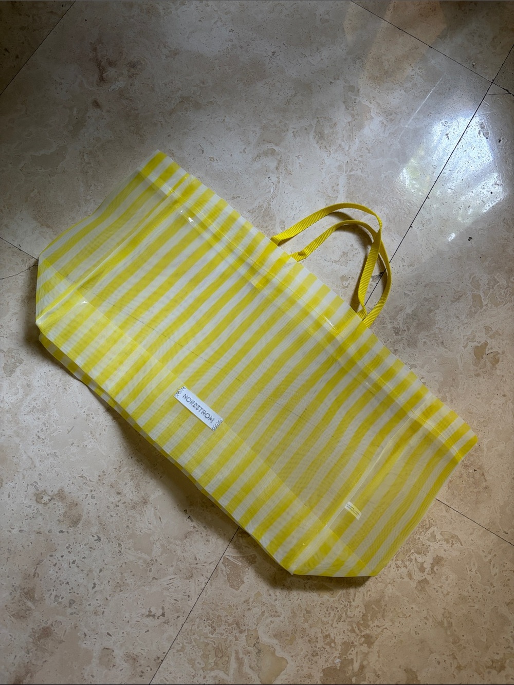 Nordstrom anniversary Yellow and White Striped beach Tote - Picture 6 of 7